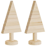 VidaXL Weihnachtsschmuck Weihnachtsbaum 2 Stk. 30 cm massives Kiefernholz