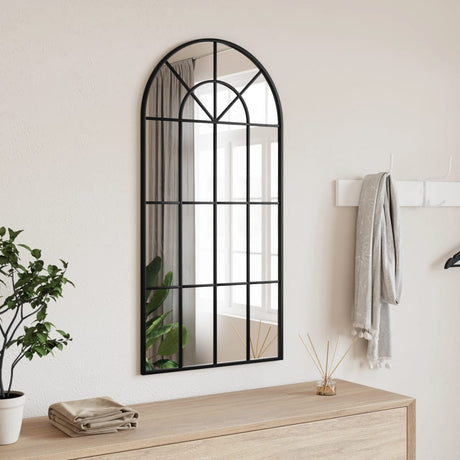 Vidaxx Wandspiegelbogen 50x100 cm Eisen schwarz
