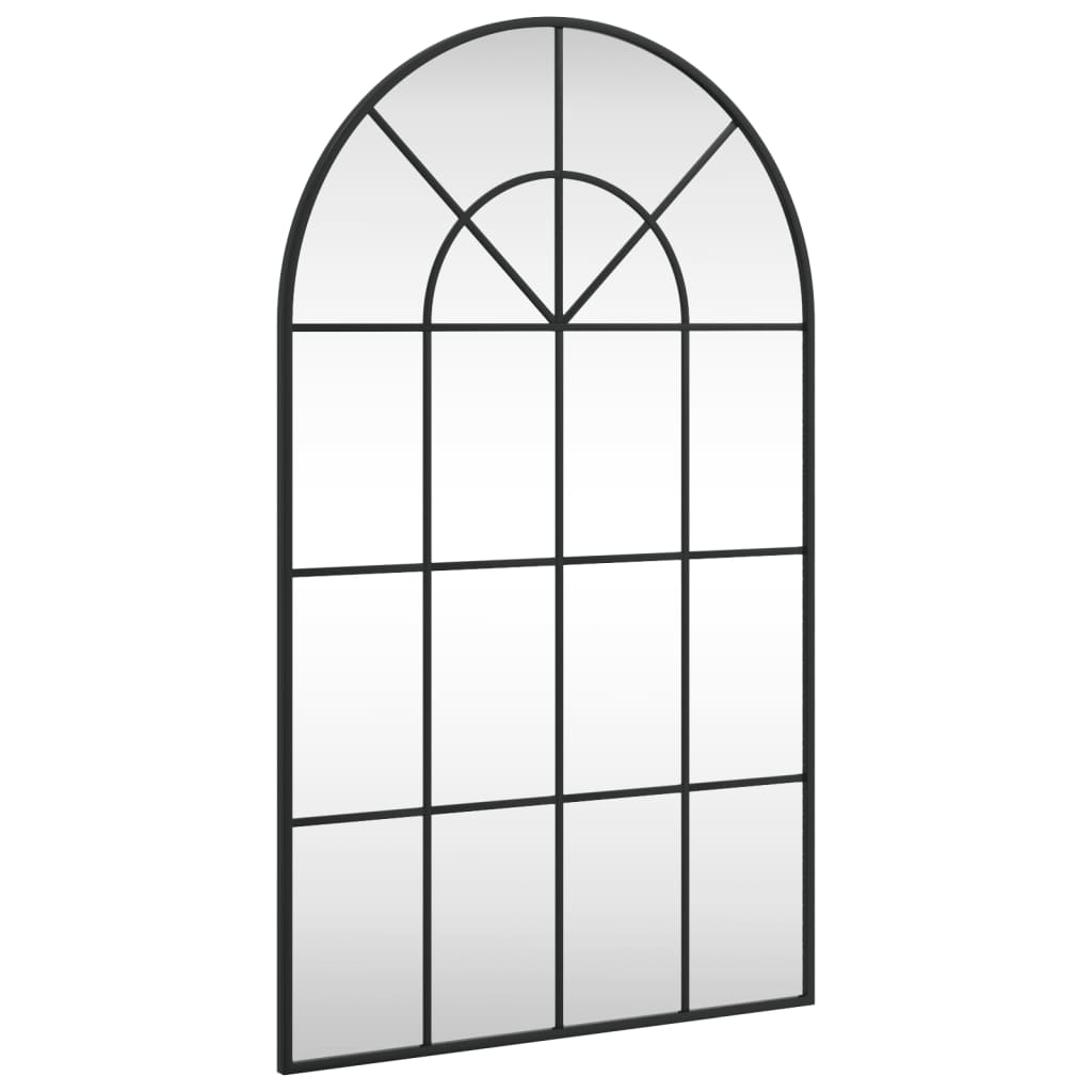 Vidaxx Wandspiegelbogen 60x100 cm Eisen schwarz