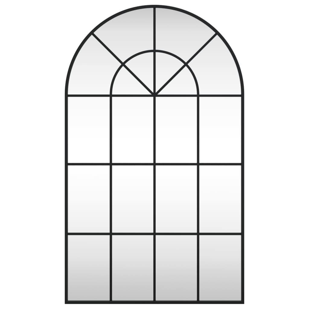 Vidaxx Wandspiegelbogen 60x100 cm Eisen schwarz