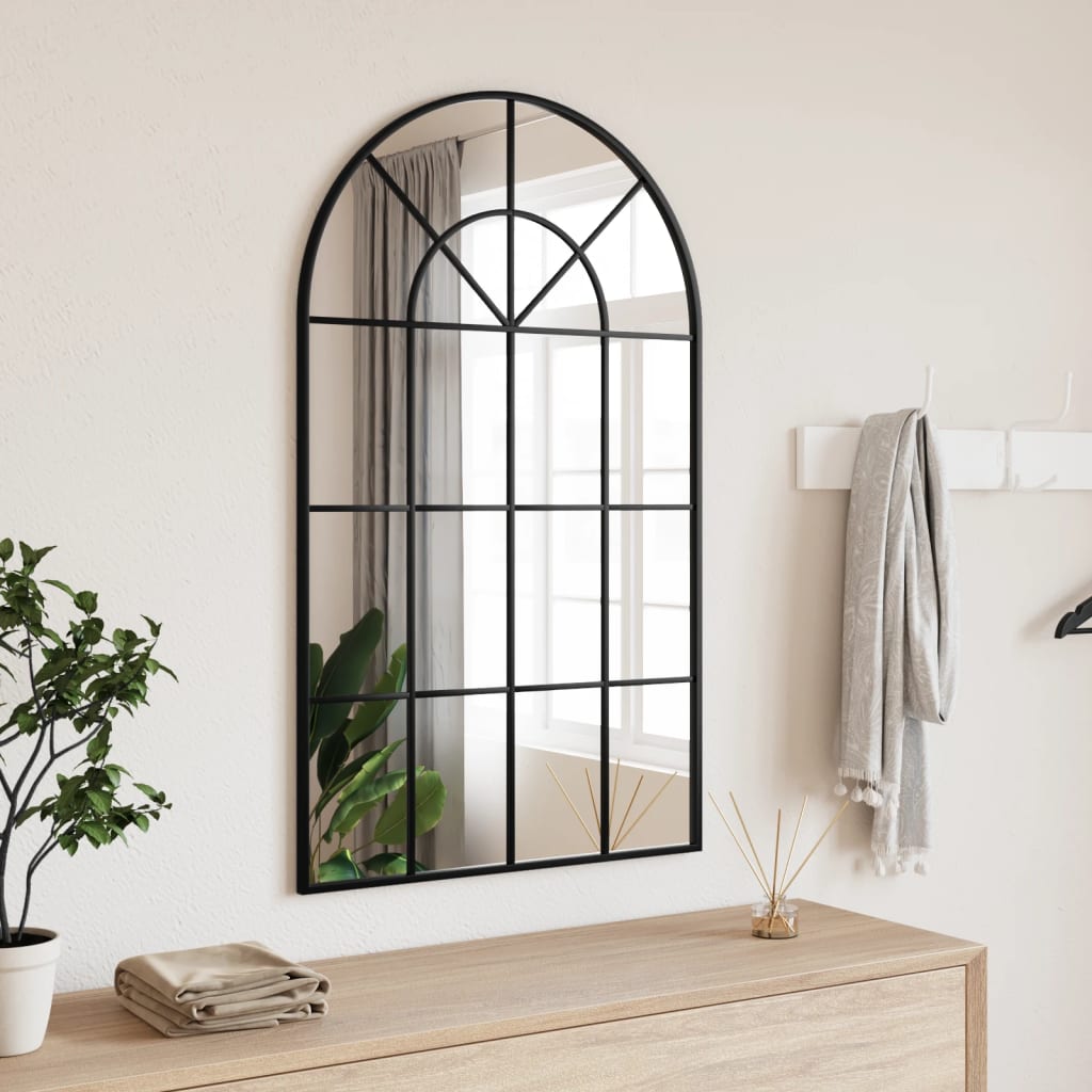 Vidaxl Wall Mirror Boog 60x100 cm Iron Black