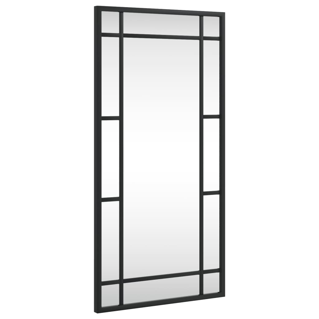 Vidaxl Mirror de pared rectangular 30x60 cm de hierro negro