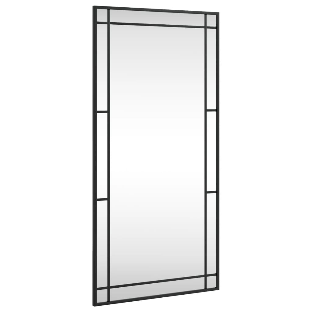 Vidaxl wall mirror rectangular 50x100 cm iron black