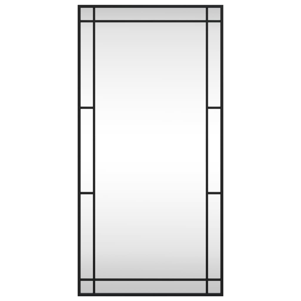 Vidaxx Wandspiegel rechteckig 50x100 cm Eisen schwarz