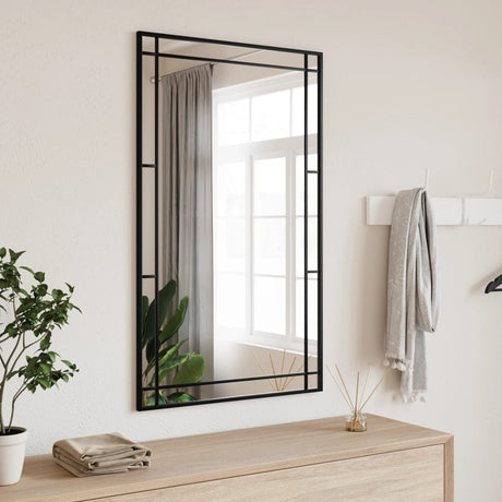 Vidaxx Wandspiegel rechteckig 60x100 cm Eisen schwarz