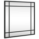 VIDAXL Muro Specchio quadrato 40x40 cm di ferro nero