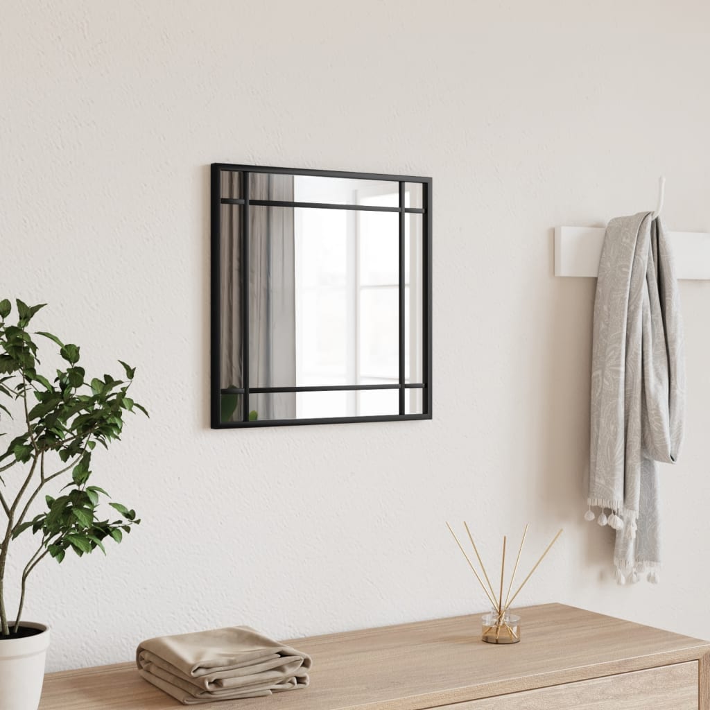 Vidaxl Wall Mirror Square 40x40 cm Żelazny czarny