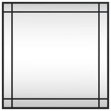 Vidaxx Wandspiegel quadratisch 60x60 cm Eisen schwarz