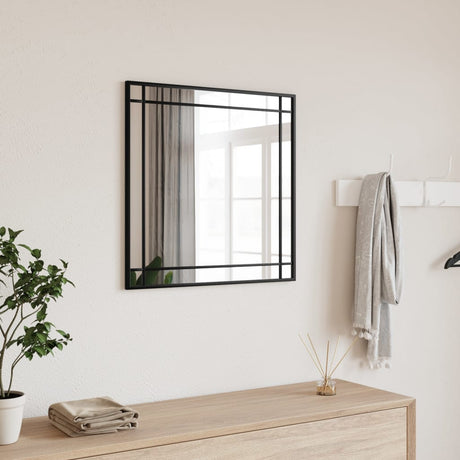 Vidaxx Wandspiegel quadratisch 60x60 cm Eisen schwarz