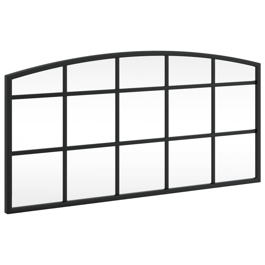 Vidaxx Wandspiegelbogen 60x30 cm Eisen schwarz