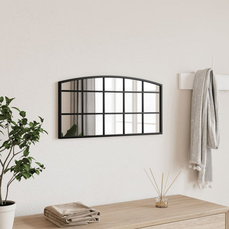 Vidaxx Wandspiegelbogen 60x30 cm Eisen schwarz