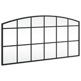 Vidaxl wandspiegel boog 80x40 cm ijzer zwart