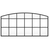 Vidaxl wandspiegel boog 80x40 cm ijzer zwart