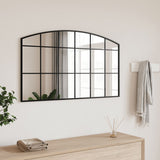 Bidaxl Wall Mirror Boog 100x60 cm Iron Black