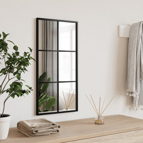 Vidaxx Wandspiegel rechteckig 30x60 cm Eisen schwarz