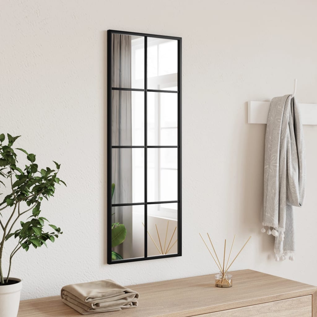 Vidaxx Wandspiegel rechteckig 30x80 cm Eisen schwarz