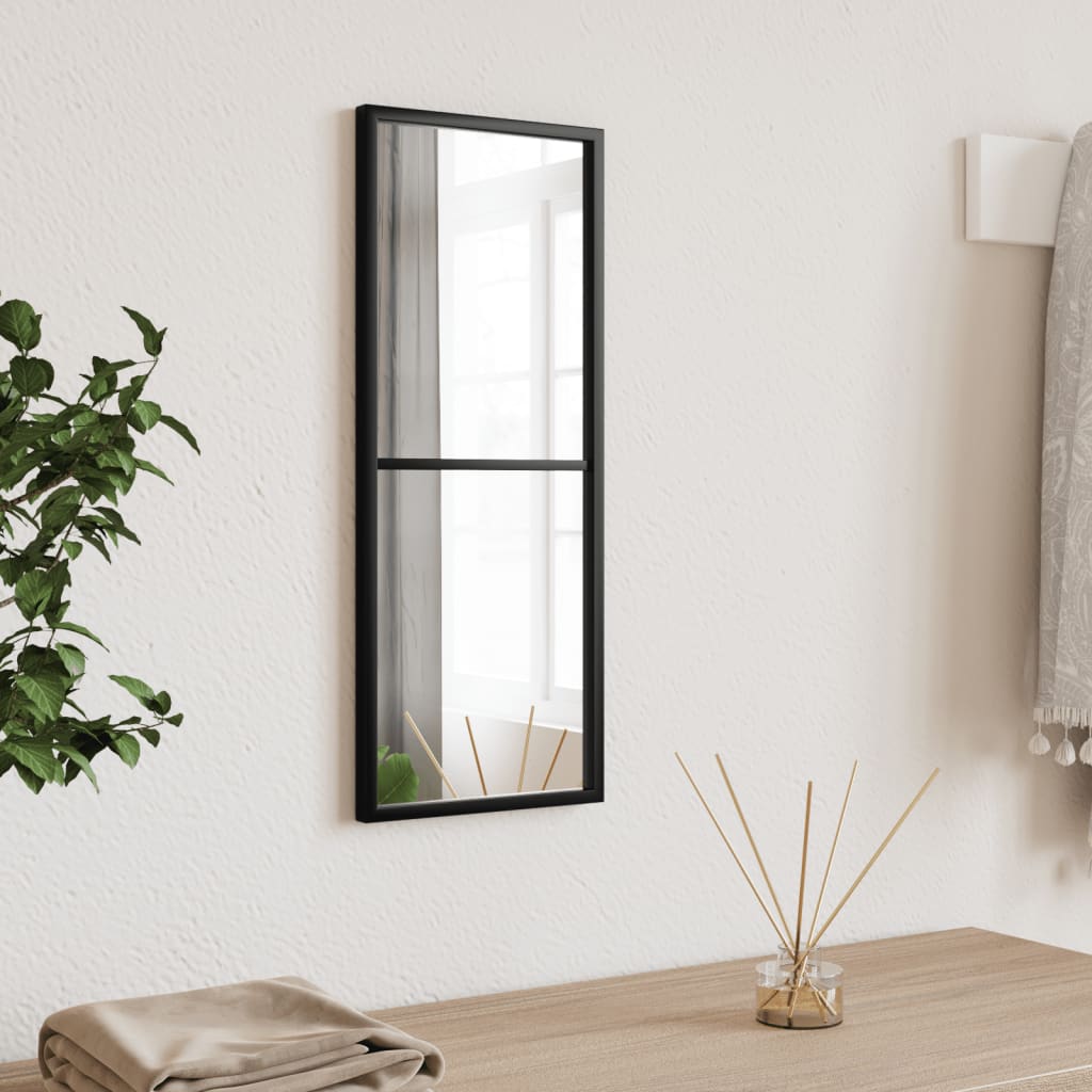 Vidaxl Wall Mirror Rectangular 20x50 cm Iron Black