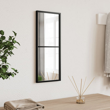 VidaXL Wandspiegel rechteckig 20x50 cm Eisen schwarz