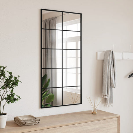 Vidaxx Wandspiegel rechteckig 50x100 cm Eisen schwarz
