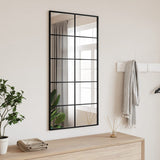 Vidaxl wall mirror rectangular 50x100 cm iron black