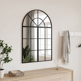 Vidaxx Wandspiegelbogen 60x30 cm Eisen schwarz