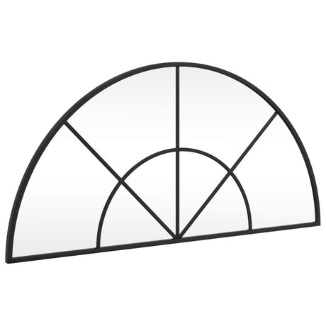 Vidaxx Wandspiegelbogen 80x40 cm Eisen schwarz