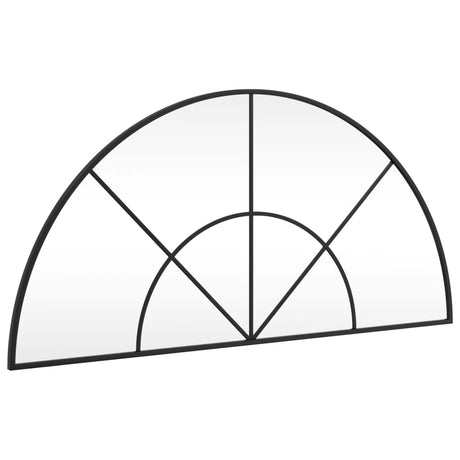 Vidaxx Wandspiegelbogen 100x50 cm Eisen schwarz