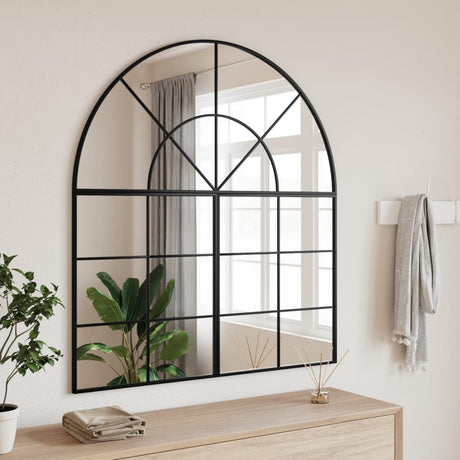 Vidaxx Wandspiegelbogen 100x50 cm Eisen schwarz