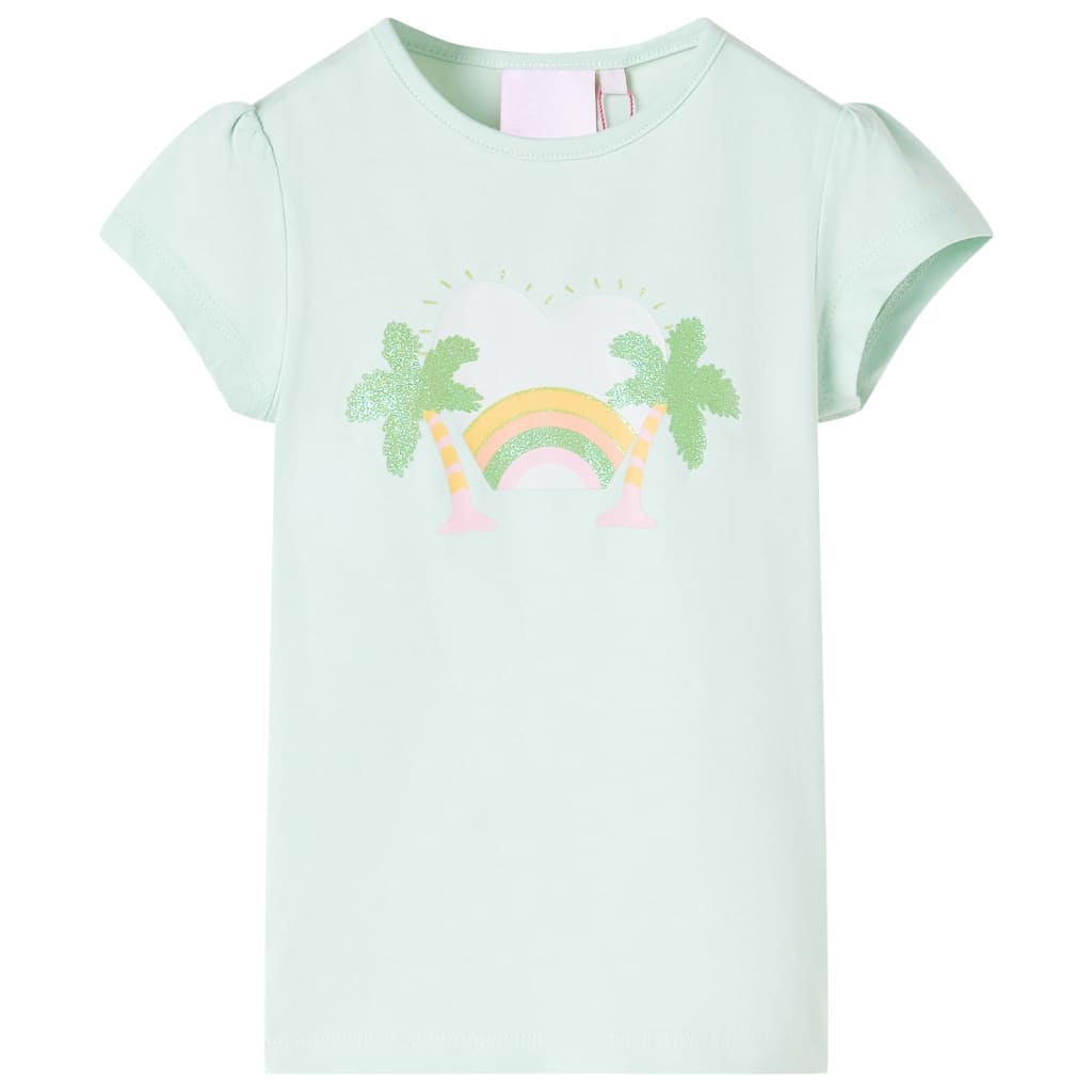 Vidaxl Children's Shirt 104 Menta leggera colorata