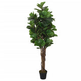 Vidaxl Artificial Plant Fig tree 134 Leaves 120 cm Green