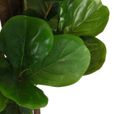 VidaXL Kunstpflanze Feigenbaum 134 Blätter 120 cm Grün