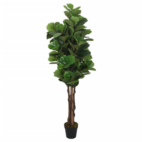 VidaXL Kunstpflanze Feigenbaum 180 Blätter 150 cm Grün