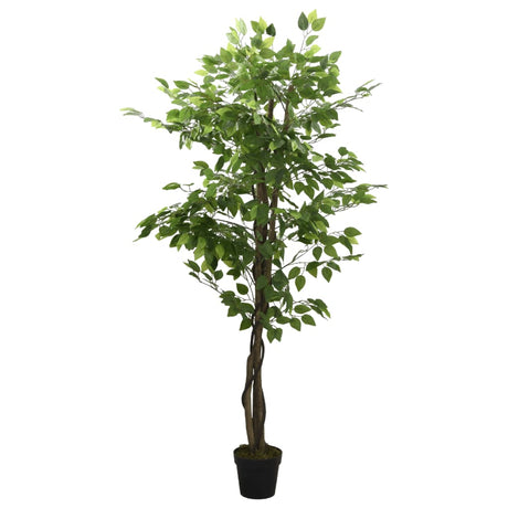 Vidaxl Kunstpflanze Ficus 378 Blätter 80 cm grün