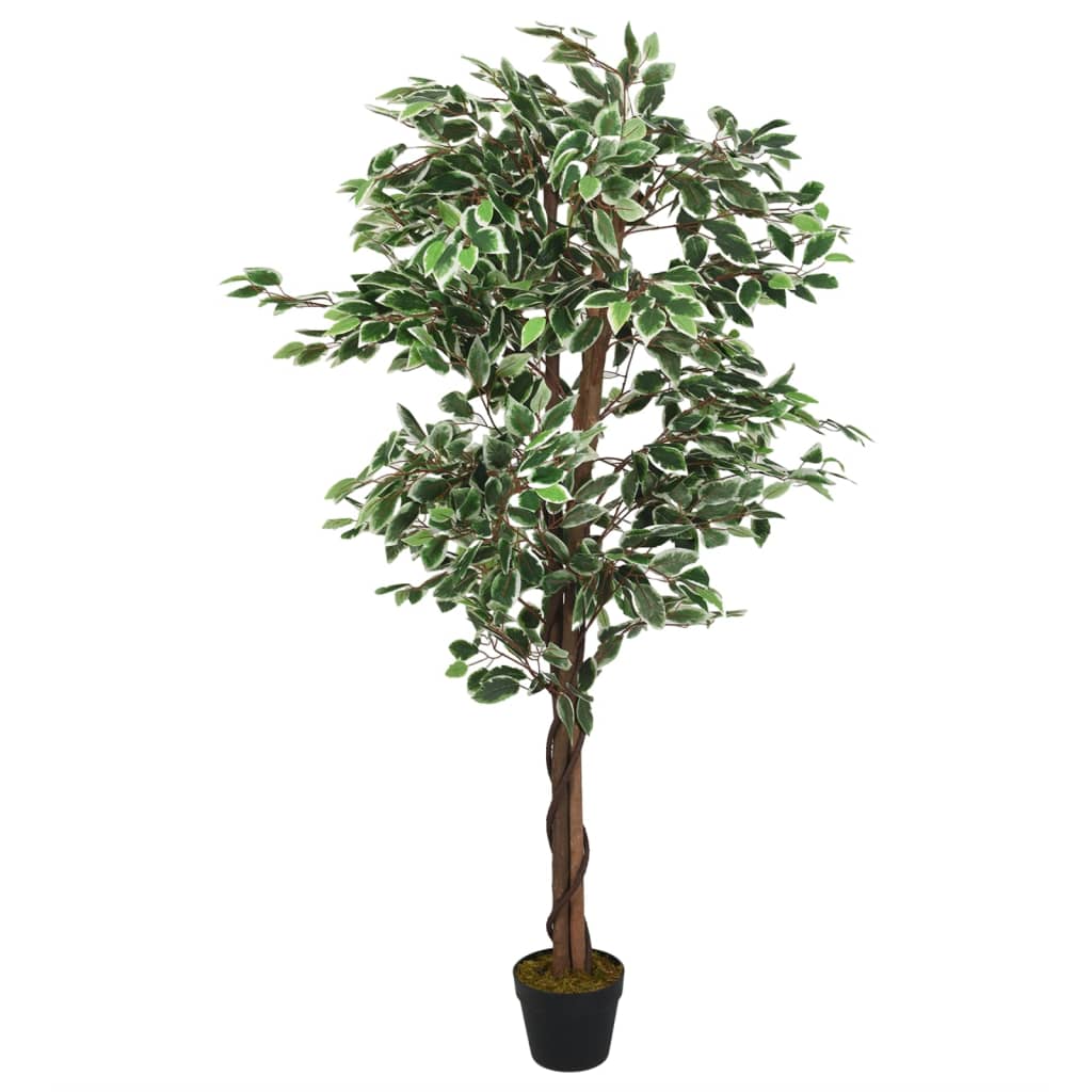 VIDAXL Künstliche Pflanze Ficus 630 Blätter 120 cm Grün