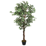 Vidaxl Artificial Plant Ficus 630 lämnar 120 cm grön