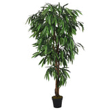 Vidaxl Umetna rastlina Mangoboom 300 listov 80 cm zelena