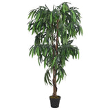 VidaXL Künstliche Mangobaumpflanze 600 Blätter 150 cm grün
