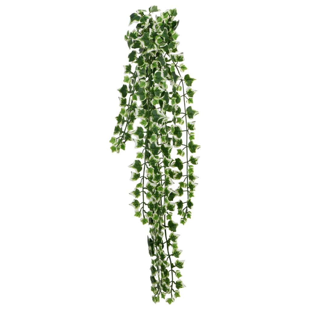 Vidaxx künstliche Hängepflanzen 12 Stück 339 Blätter 90 cm grün und weiß