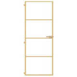 Vidaxx Innentür schmal 76x201,5 cm gehärtetes Glas und Aluminium goldfarben