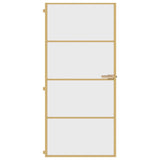 Vidaxx Innentür schmal 93x201,5 cm gehärtetes Glas und Aluminium goldfarben