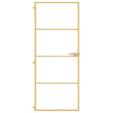 Vidaxx Innentür schmal 83x201,5 cm gehärtetes Glas und Aluminium goldfarben
