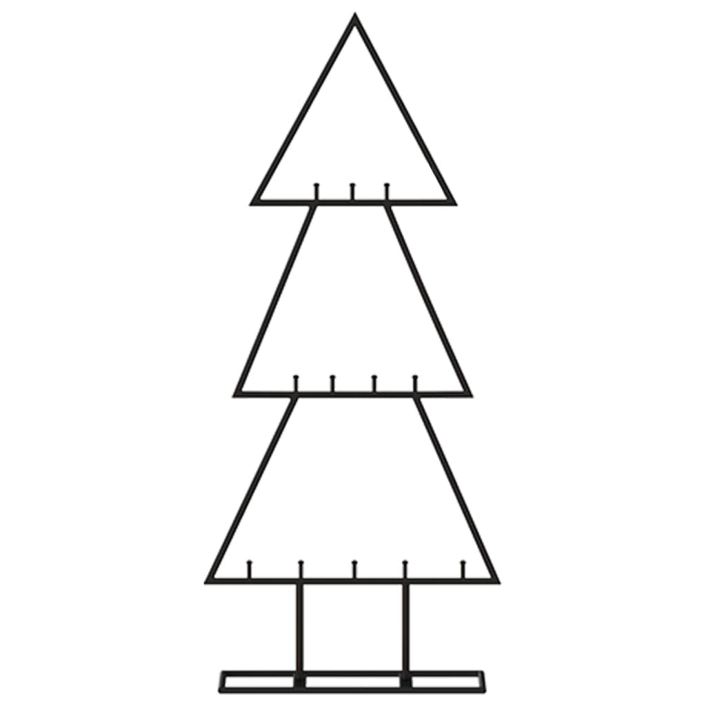 Vidaxl Weihnachtsdekoration Weihnachtsbaum 60 cm Metall Schwarz