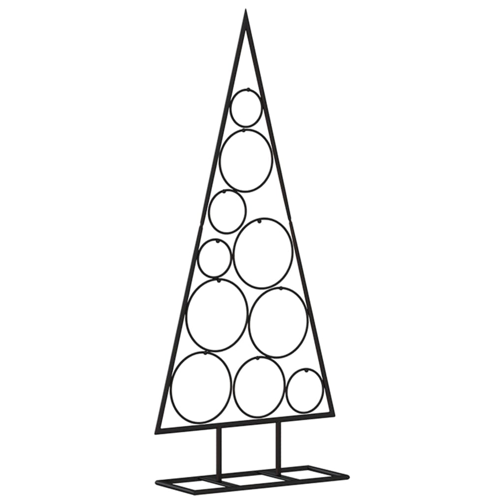 VidaXL Kerstdecoratie kerstboom 90 cm metaal zwart