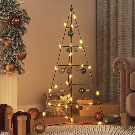 VidaXL Weihnachtsdekoration Weihnachtsbaum 100 cm Metall Schwarz