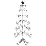 VidaXL Kerstdecoratie kerstboom 215 cm metaal zwart