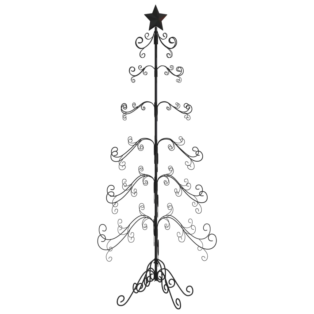 Vidaxl Christmas Decoration Christmas Tree 215 cm Metal Black