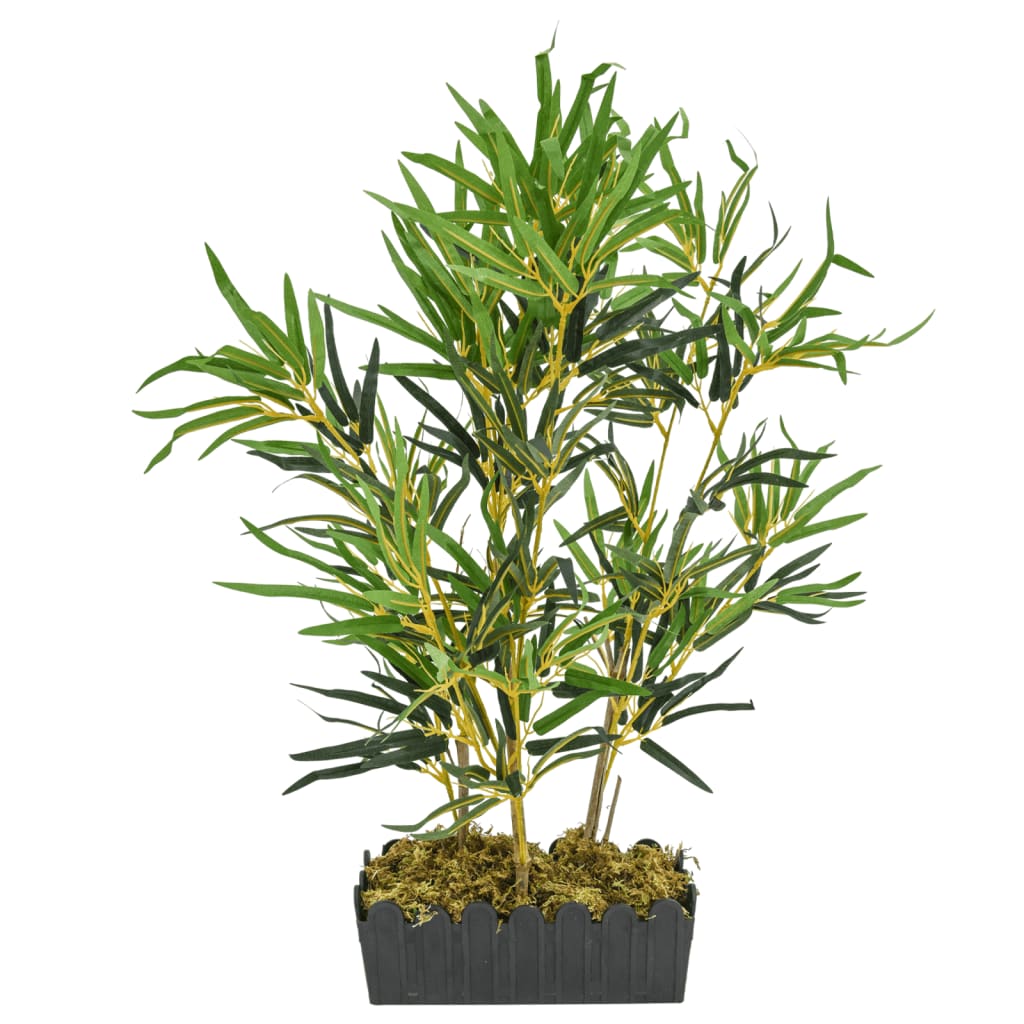 Vidaxl planta artificial bambú 368 hojas 80 cm verde