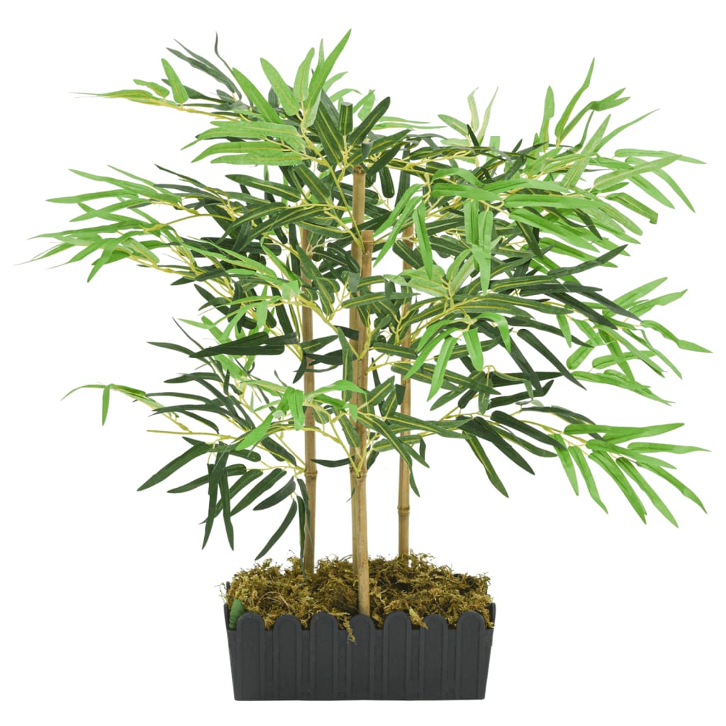 Vidaxl planta artificial bambú 368 hojas 80 cm verde