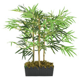 Vidaxl Bamboo per piante artificiali 368 foglie 80 cm verde