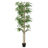 Vidaxl Plant Artificial Plant Bamboo 1520 Foglie 200 cm Verde